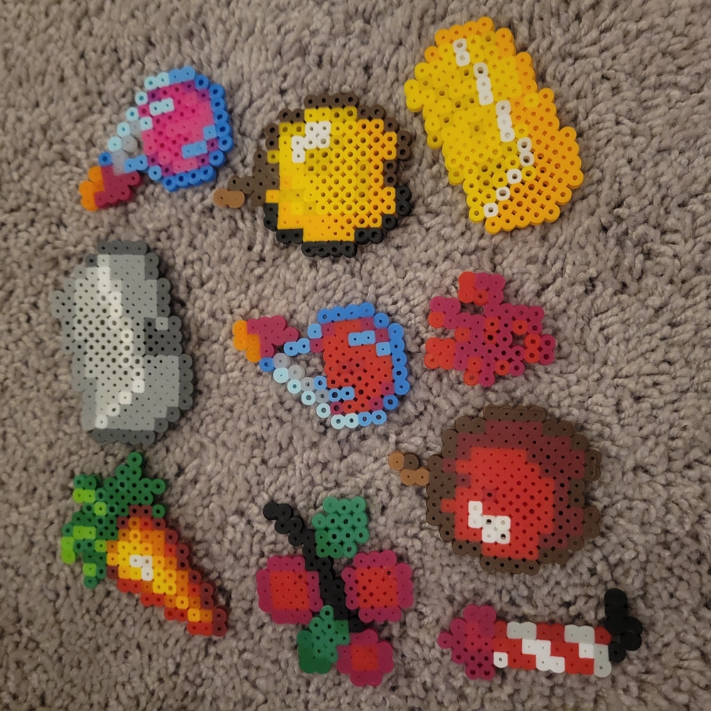 Colorful Perler Bead Food Set